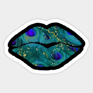 Peacock Kiss Sticker